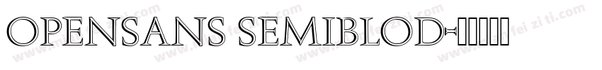opensans semiblod字体转换